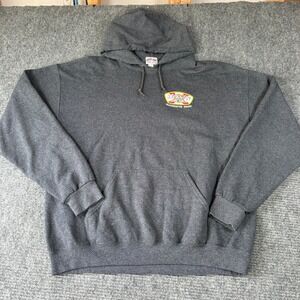 Ron Jon Surf Shop Clearwater Beach Hoodie Charcoal Gray Mens XL Jerzees Pullover